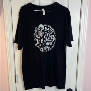 Black Graphic Tee - "Have The Day You Deserve"